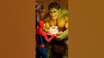 004-Spiderman vs Hulk but Celebrate Birthday #spiderman #hulk #superhero #marvel #birthday