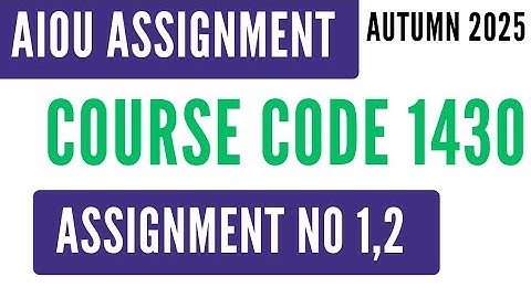 AIOU Code 1430 Business Statistics (کاروباری شماریات) Solved Assignment No.1 & 2 Autumn 2025 BBA BA