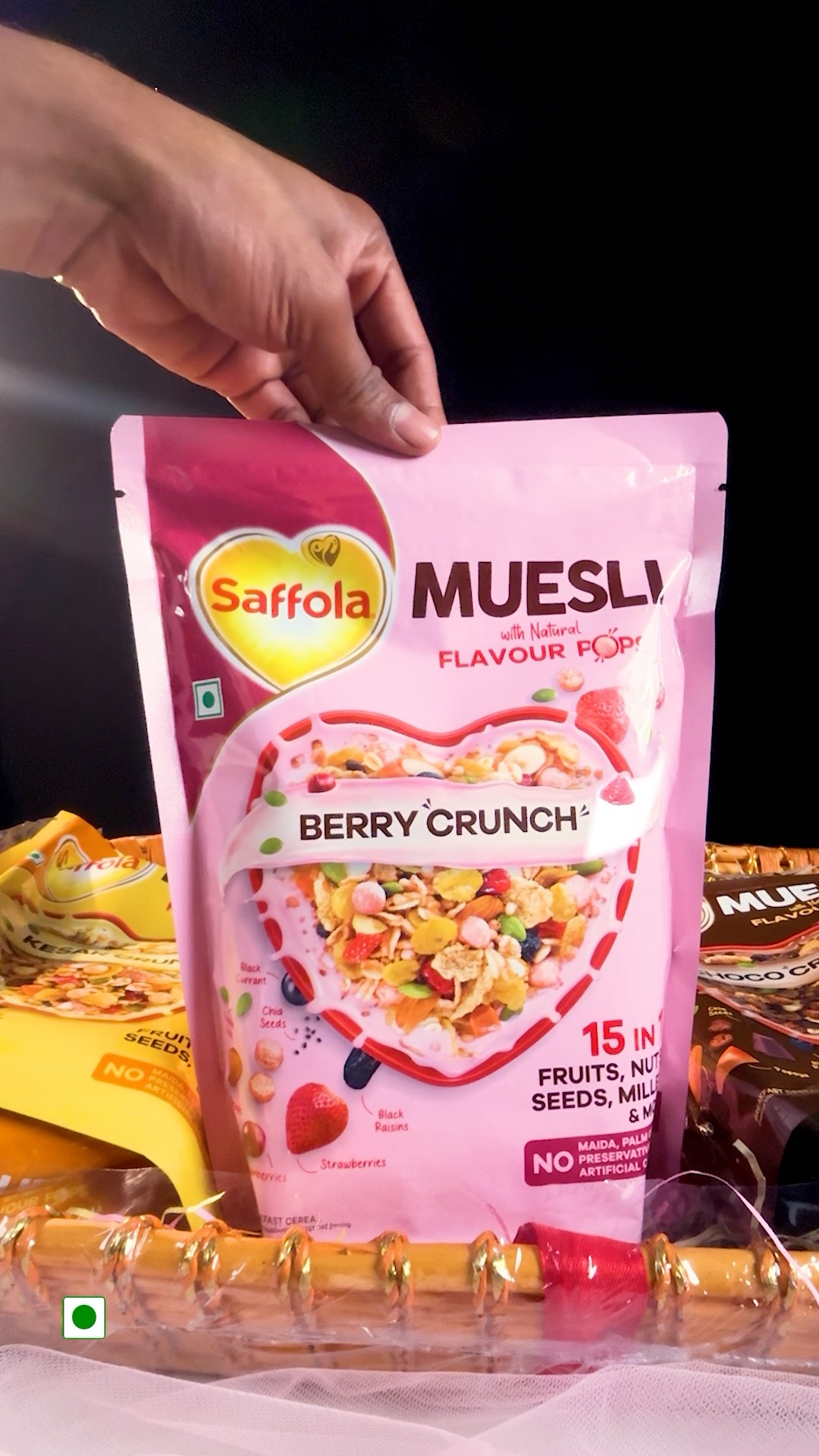 Mornings got all the more exciting with the *All-New Saffola Muesli with Flavour Pops*