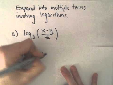 Logarithms : Expanding and Combining , Example 1