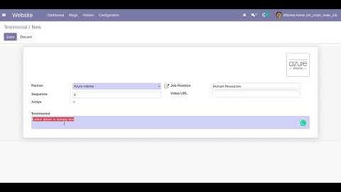 Corpomate Theme - Testimonial Odoo