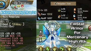 FillStat Armor For Mercenary - ATK11%,STR10%,STR20/21/22/23