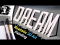 Sign Painting Realistic Art 3D Letter Writing in English - key of arts