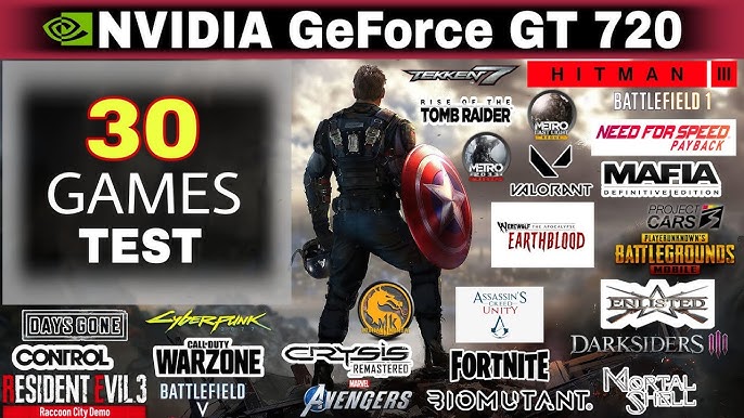GT 720 Test In 10 New Games