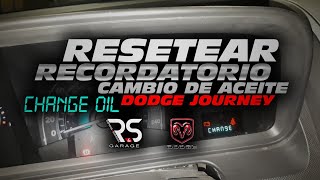 RESETEAR SERVICIO ACEITE | Dodge journey | J.PIQUERAS | Changer oil reset