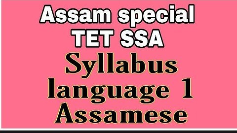 Assam special TET syllabus brief discussion