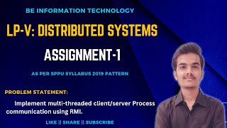 LP-V: Distributed System Lab Assignment-1 || RMI || Remote Method Invocation || SPPU BE IT