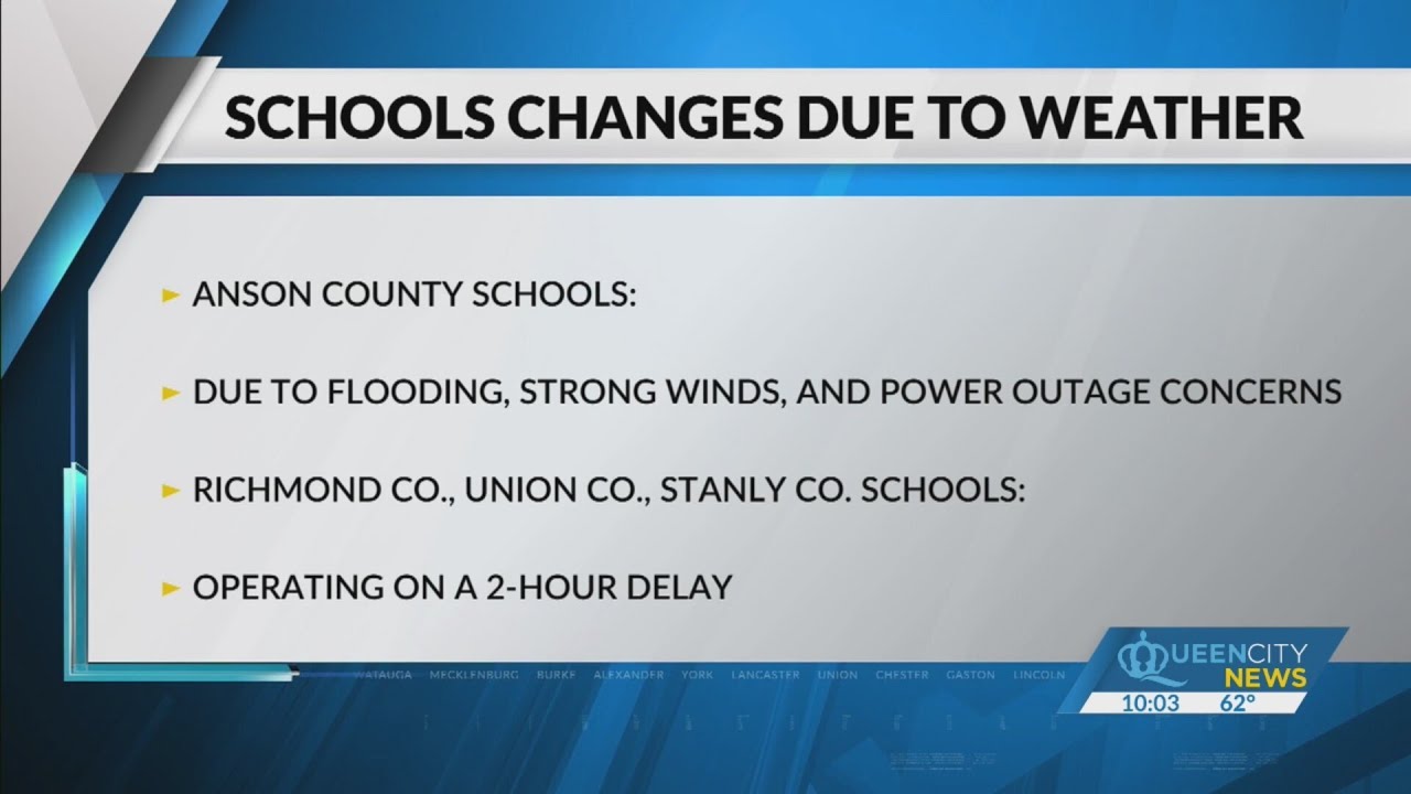 Schools canceled or delayed due to weather on Tuesday - YouTube