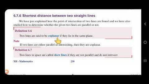 CLASS XII /MATHS /UNIT 6 /SHORTEST DISTANCE BETWEEN TWO STRAIGHT LINES/ THEOREM 6.13