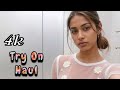 4K Micro Bikini Try-On Haul | Transparent Lingerie & See-through Dresses With Loreal style USA #013
