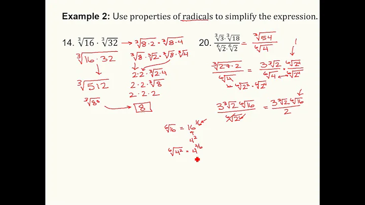 Algebra 2: Section 5.2 - Properties of Rational Exponents and Radicals