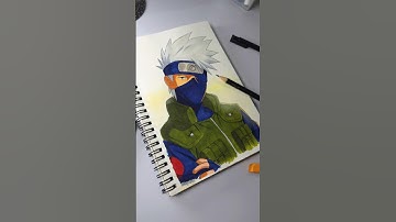 Draw Kakashi step by step ✍️🔥#shorts