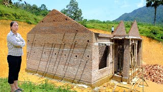 New house 70% complete  Starting to make the roof  Decorating the rough part _ Phuong family