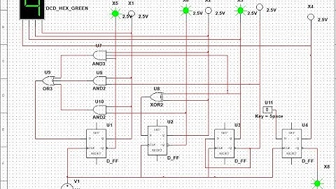 Up synchronous counter that counts even numbers from 0-15 using D_ff