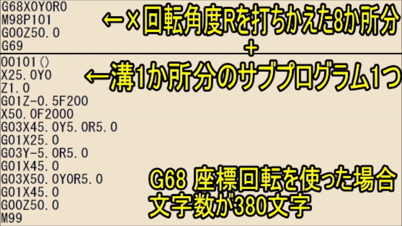 Ncプログラム 座標回転を使った溝加工 Youtube