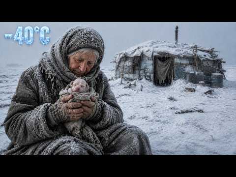 A lonely grandmother and her puppy survived at -40°C in an icy shack… So we built them a warm home