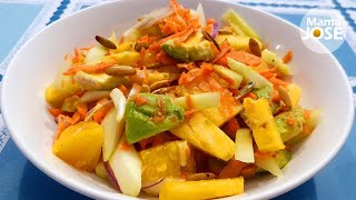 🥗🥕 Ensalada De ZANAHORIA RALLADA Piña Y Aguacate 🤤😋 La Mas Deliciosa ¡Te Encantará!