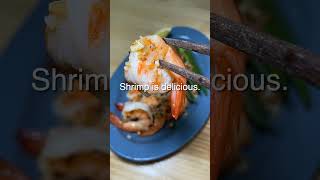【garlic shrimp】This is my dinner in JAPAN【Thai curry】