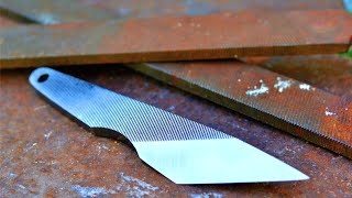 Knife making  making a simple Japanese Kiridashi from an old file