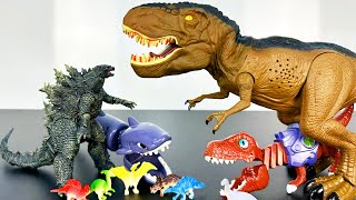 Khủng long bạo chúa T-Rex Quái vật Godzilla Cá mập trắng khổng lồ mở hộp review