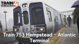 Train 753 NY Penn - Atlantic Terminal - LIRR Commuter - M9 - Train Sim World 4