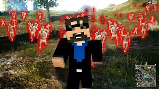 A MINECRAFT PLAYER SURVIVES AGAINST THE ZOMBIES IN PLAYER UNKNOWN'S BATTLEGROUNDS!!