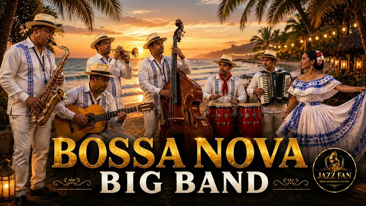 🌅 BOSSA NOVA BIG BAND 🎶 Sunset Jazz by the Ocean / Jazz Vintage