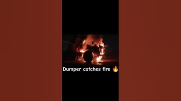 Dumper in opencast catches fire #coalmines #opencastmining #dumper #miningmystery
