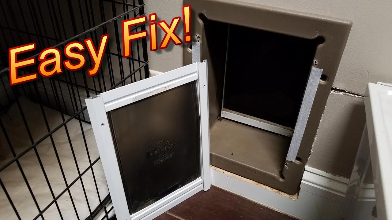 PetSafe dog / cat door fix! Less than a minute! YouTube