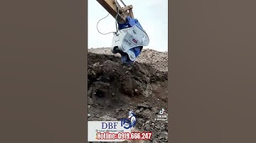 CẬN CẢNH BÚA RUNG THUỶ LỰC NĂNG SUẤT CAO KHAI THÁC MỎ ĐÁ CÁT KẾT, ĐẤT ĐÁ SAN LẤP, ĐÁ CẤP 3 - CẤP 4