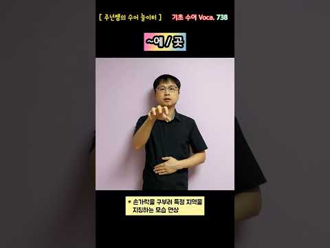[ 기초 수어 Voca ] 738. ~에/곳 - 수화배우기 [주넌쌤의 수어놀이터]