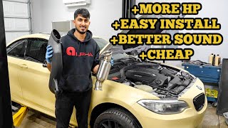 How To BMW F22 F30 M235I N55 Downpipe and BMS Intake Install (EASY MODS TO INCREASE HORSEPOWER)