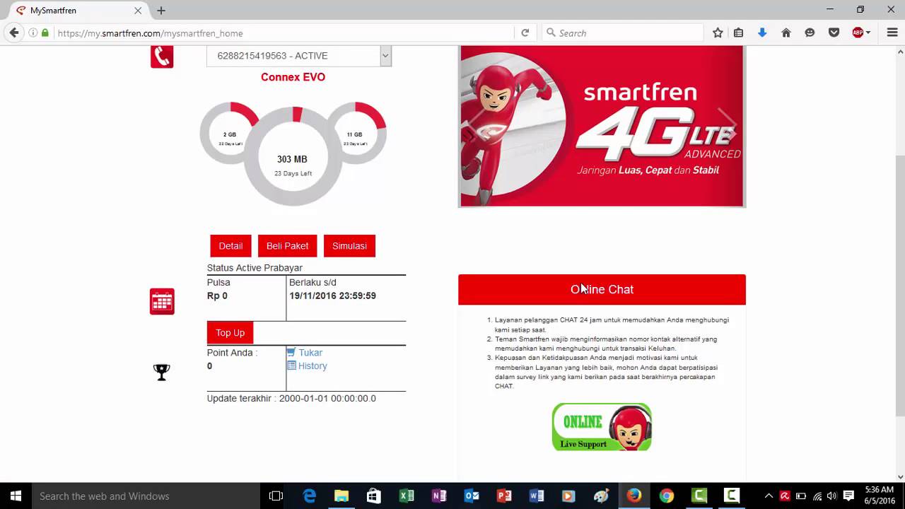 Cara cek kuota smartfren