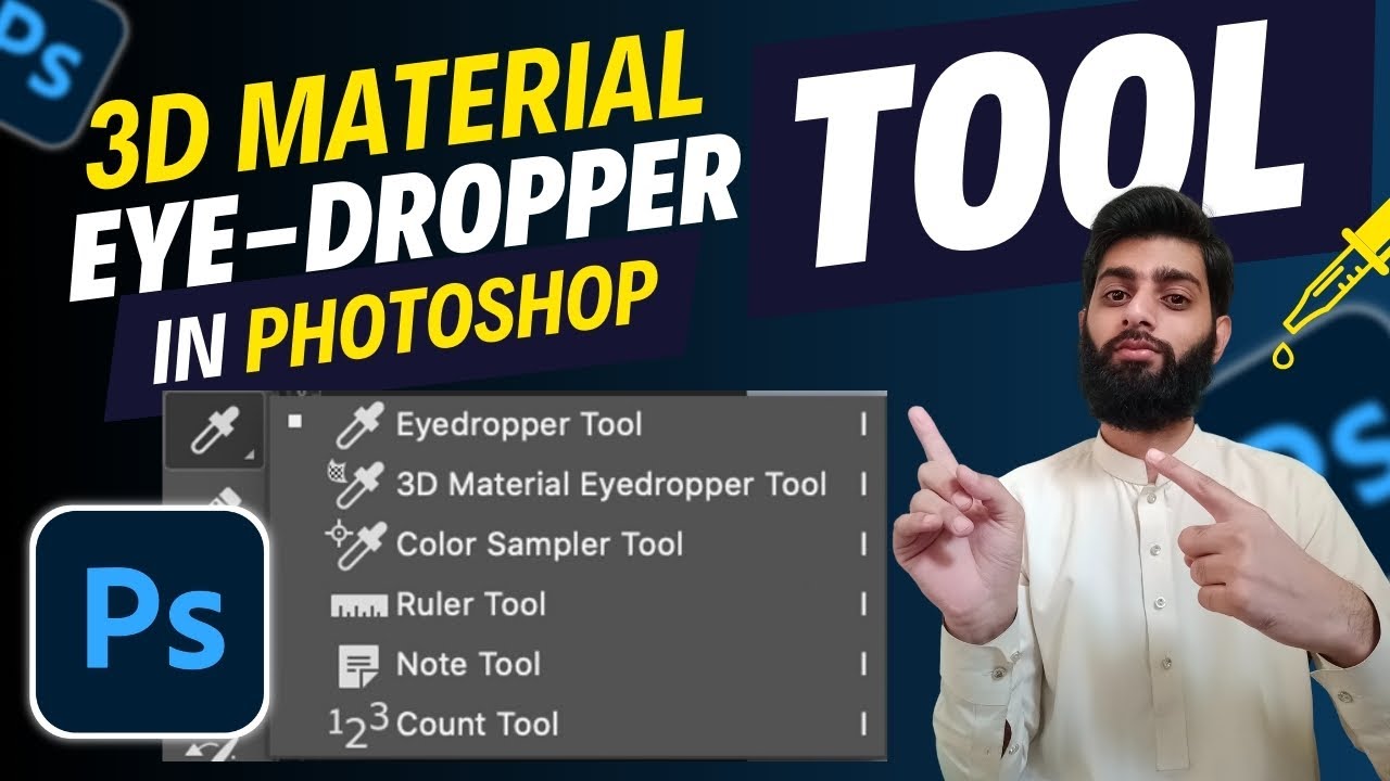 How To Use 3D Material Eyedropper Tool In Photoshop 3D Material Drop how-to-use-3d-material-eyedropper-tool-in-photoshop-3d-material-drop