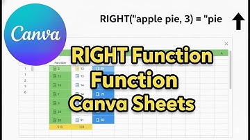 How to Use RIGHT Function in Canva Sheets (2025)