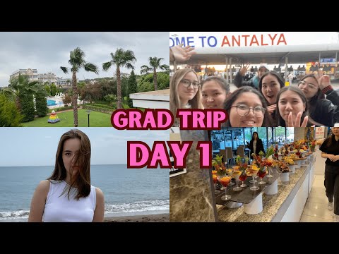 VLOG: graduation trip в Белек, Аланья с подругами| Amon Hotels | аэропорт, отель, море, танцы, еда