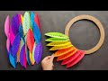 Beautiful paper flower wall hanging   easy paper craft for home decor  paper wall hanging  diy