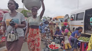 LOCAL STREET FOOD MARKET IN GHANA ACCRA, AFRICA