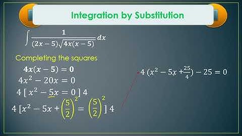 INTEGRATION BY SUBSTITUTION | ARCSECANT