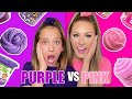 PURPLE 💜 VS 💗 PINK SLIME SHOPPING CHALLENGE *NO BUDGET*