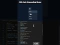 CSS ONLY DROPDOWN MENU #coding #html #css #frontend #webdevelopment #webdesign #css3 #programming