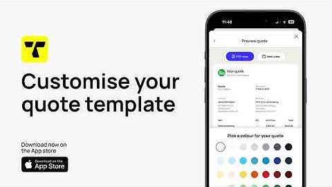 How to customise your quote template in the TradeMore app