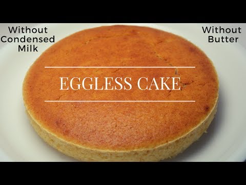 Eggless cake without condensed milk and butter | vanilla sponge urban rasoi how to make which taste like bakery cake. this...