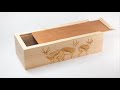 woodworking projects - making wooden box with sliding lid !! [laser engraving ]