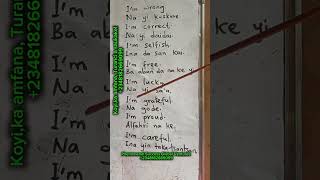 I AM IN SENTENCES Part 4 #turanci #hausa #koyi #english