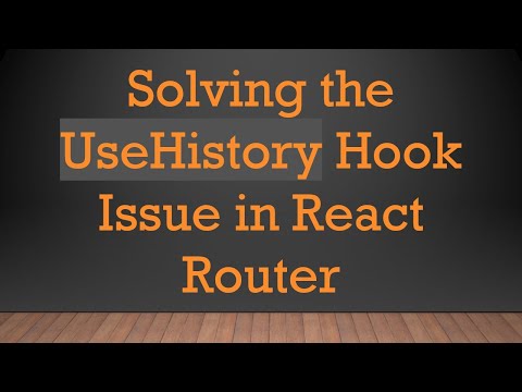 Solving the UseHistory