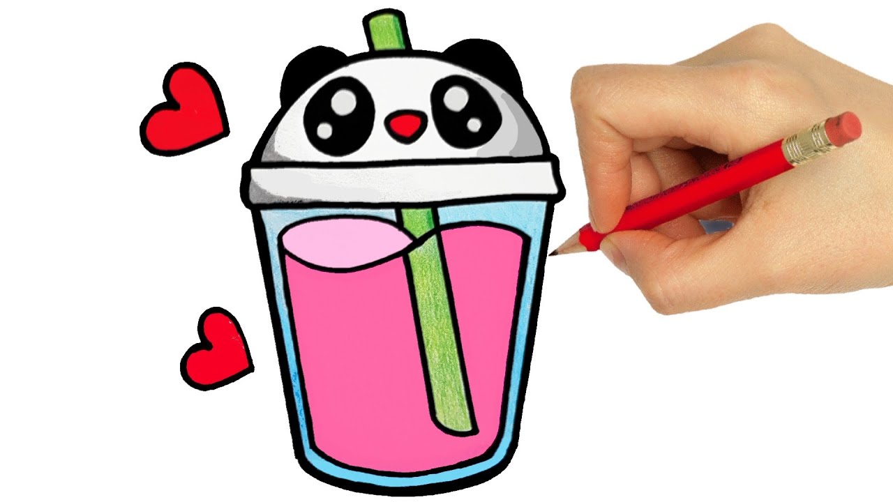 HOW TO DRAW A CUTE MILK SHAKE EASY STEP BY STEP - KAWAII DRAWINGS 