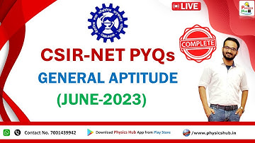 CSIR-NET 2023 June Physical Sciences General Aptitude PYQs