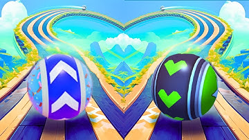 3D Super Rolling Ball Race vs Candy Ball Run🏐🏈⚾Balls Gamer Walkthrough | Max Gameplay SJ3478