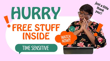 WATCH NOW…DON’T MISS OUT!  The Clock Is Ticking On These Freebies!